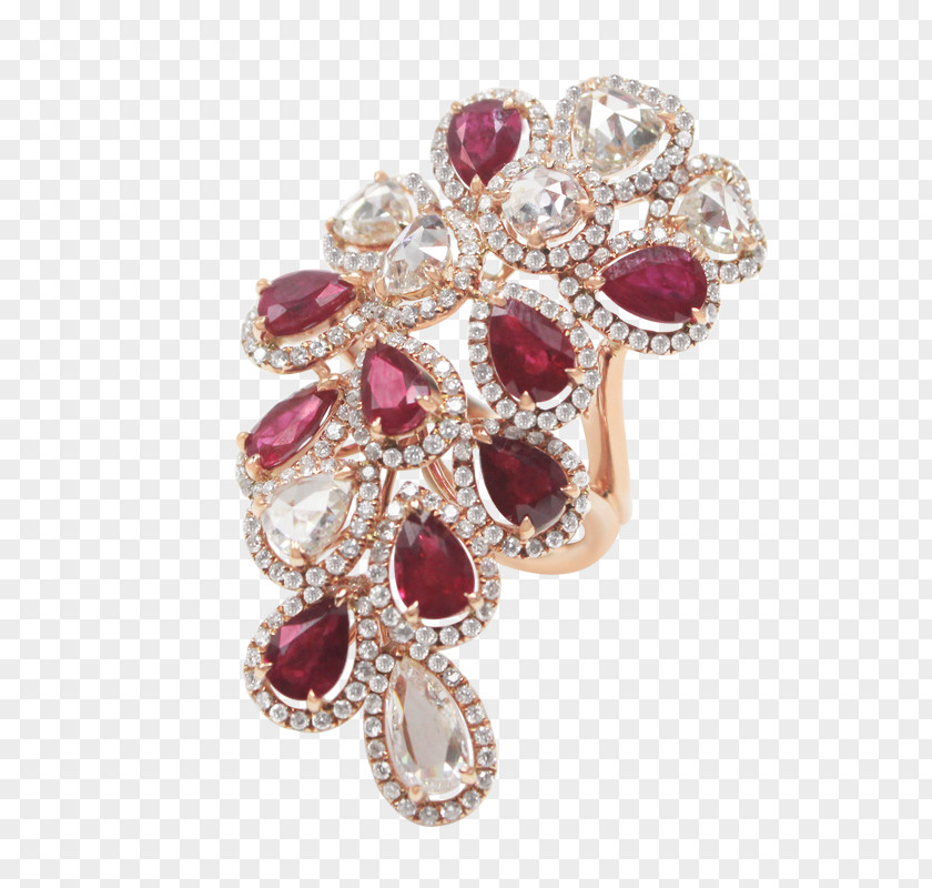 Icy Ruby Earring Jewellery Diamond PNG