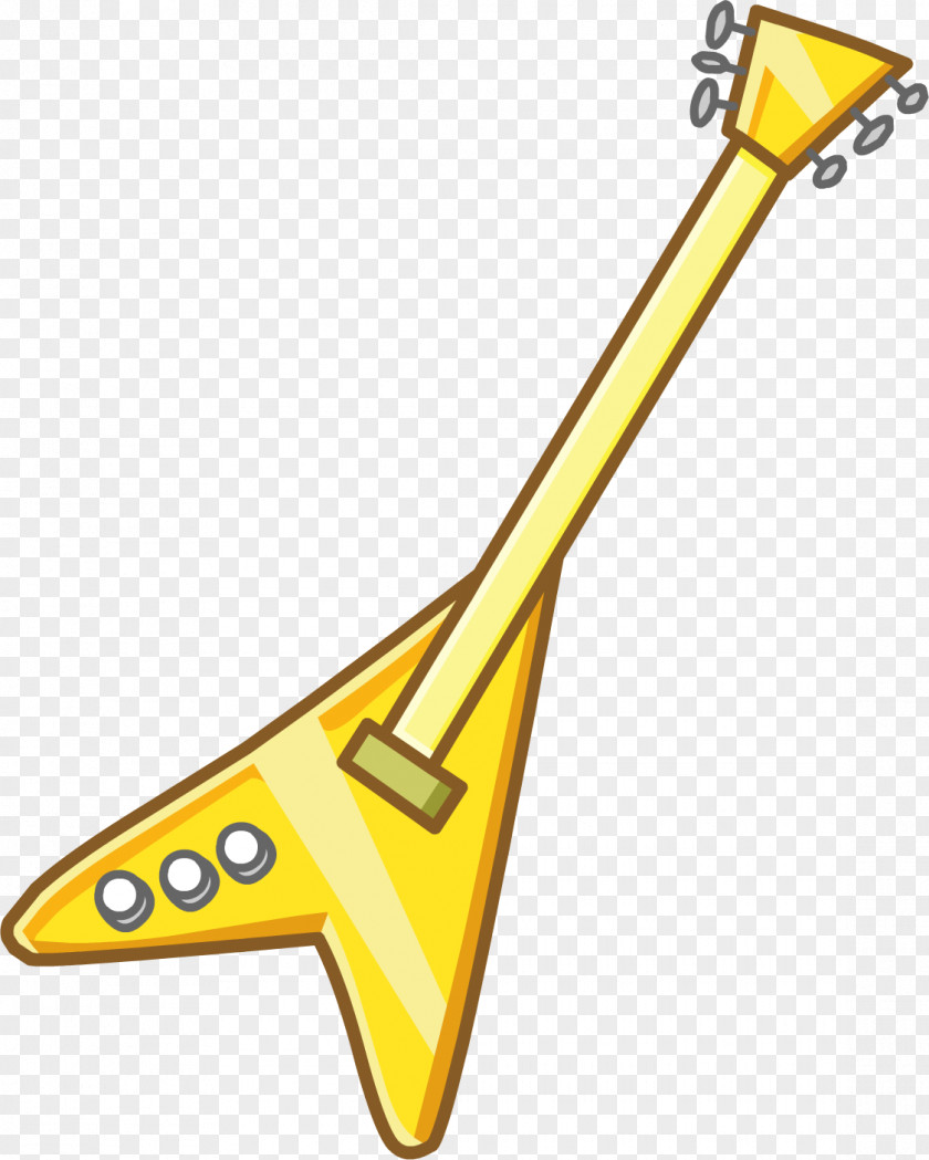 ID Club Penguin Golden Guitar Acoustic Electric PNG