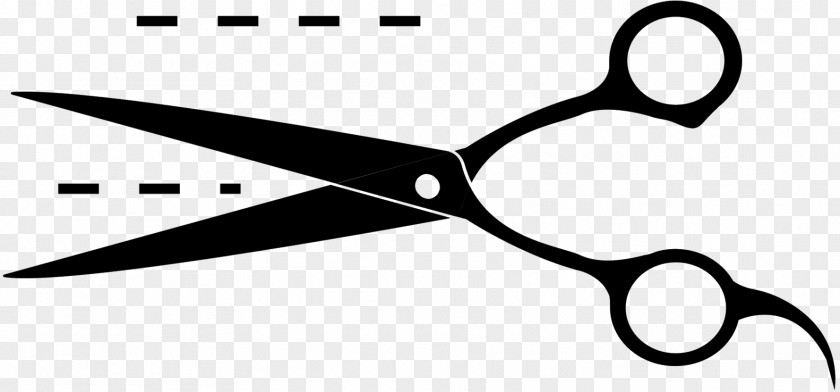 M Scissors Clip Art Hair-cutting Shears Line Black & White PNG