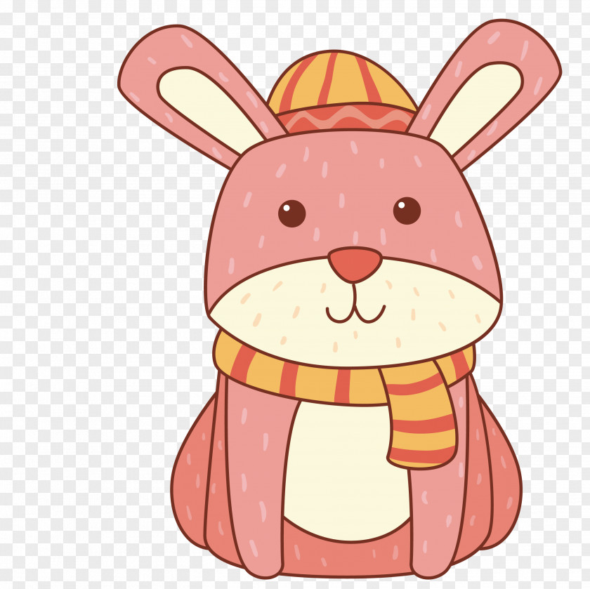 Painted Bunny Easter Rabbit Clip Art PNG