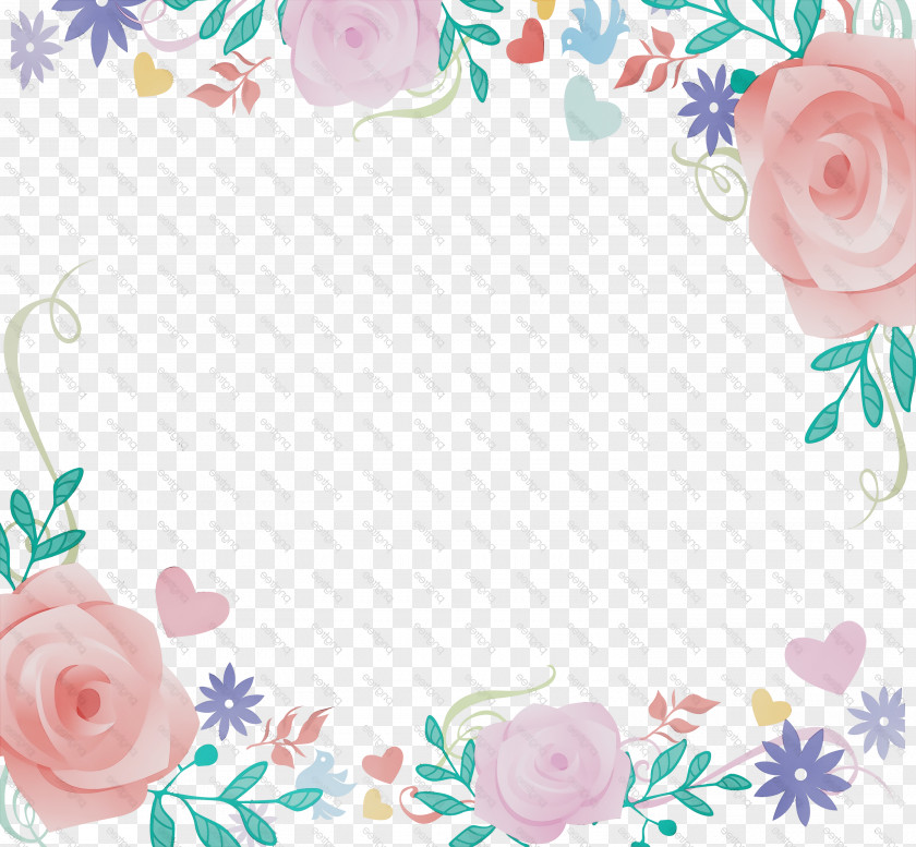 Rose Paper Product Watercolor Floral Background PNG