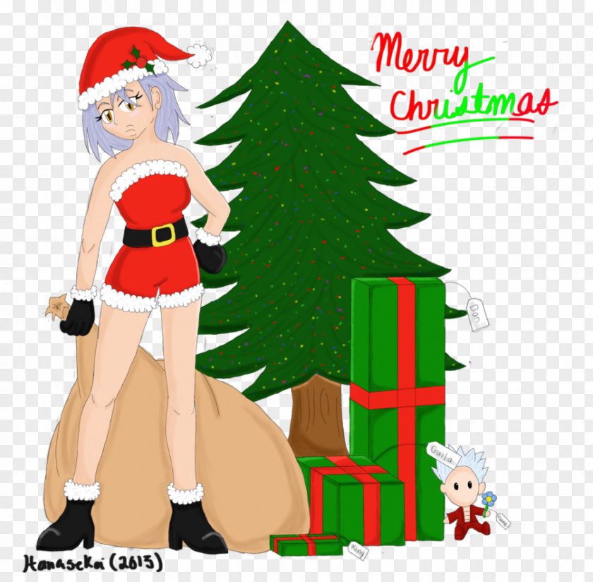 Christmas Tree Art Santa Claus (M) Illustration Ornament PNG