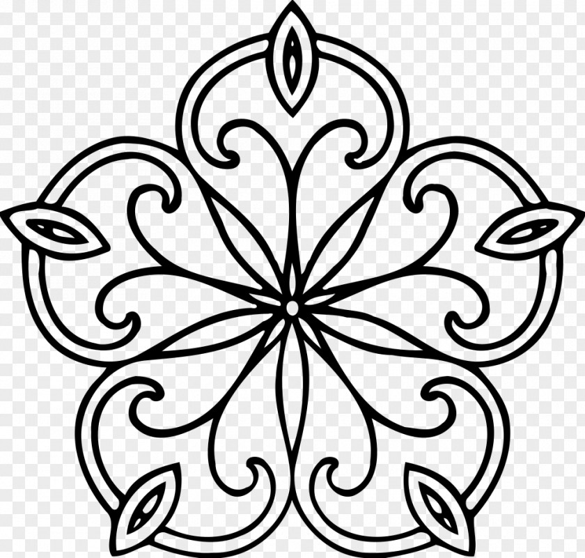 Design Floral Ornament Drawing PNG