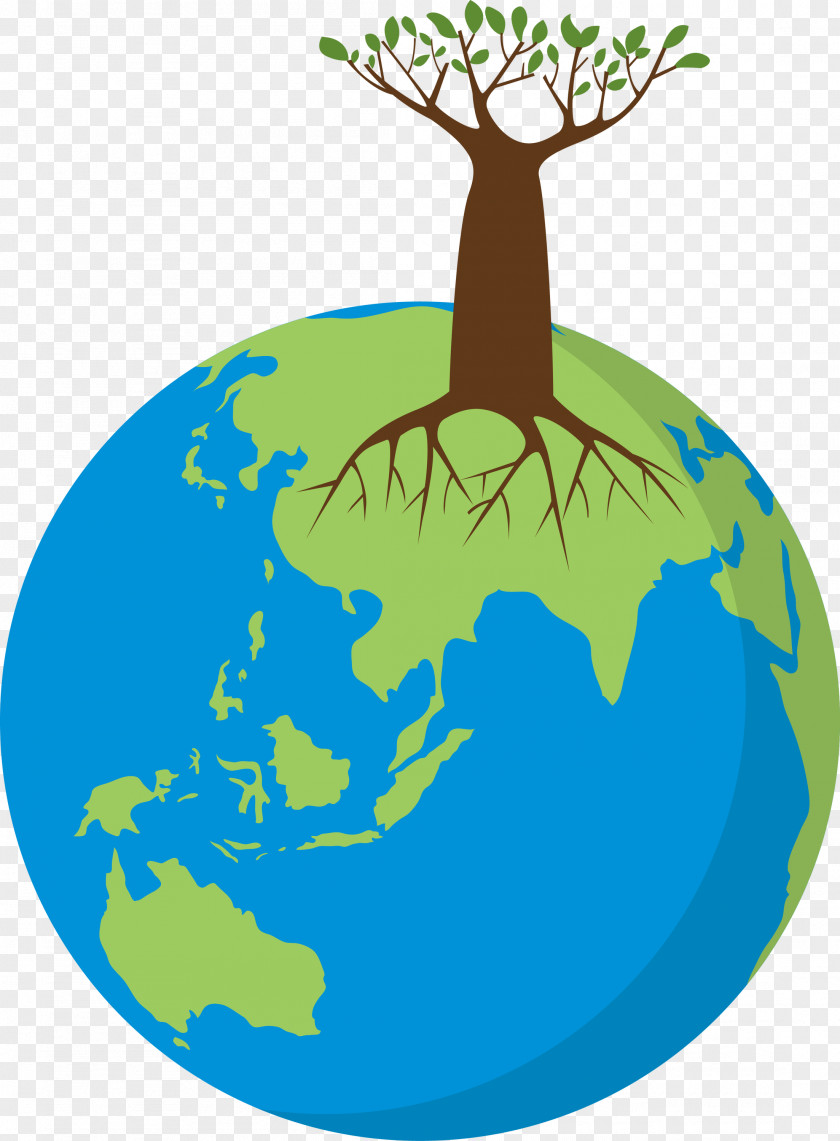 Earth Tree Go Green PNG