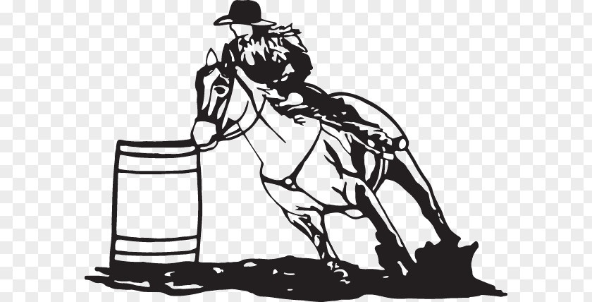 Mustang Bridle Barrel Racing Sticker Decal PNG