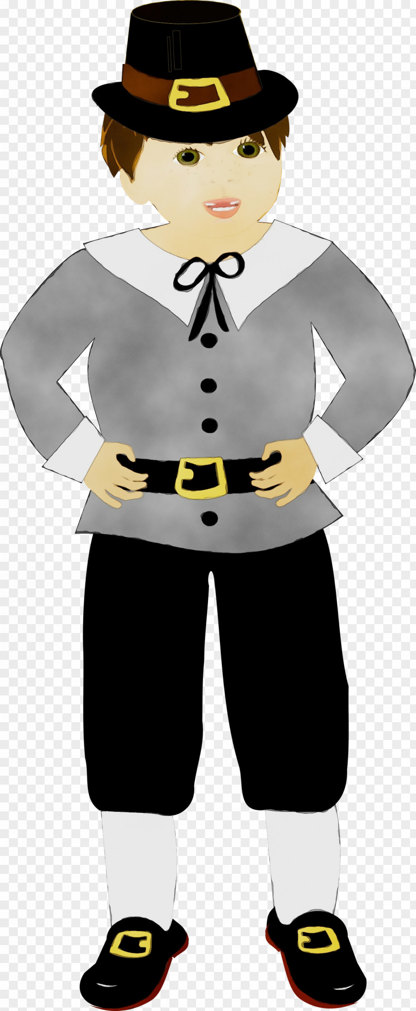 Uniform Gentleman Hat Cartoon PNG