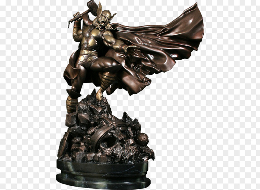 Bronze Statue Product Thor Sculpture Marvel Studios PNG