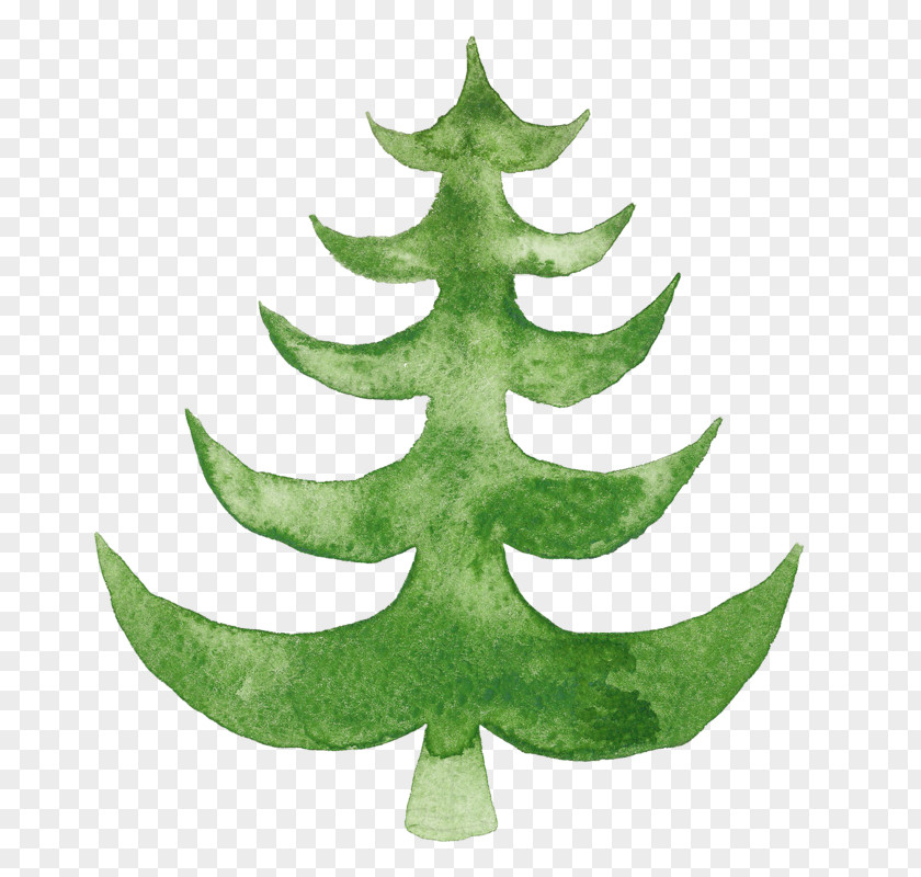 Christmas Tree Watercolor Painting Illustration Day PNG