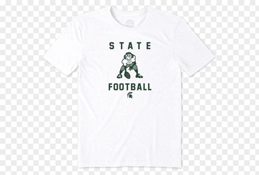 T-shirt Michigan State University Spartans Men's Basketball Football Life Is Good Company PNG