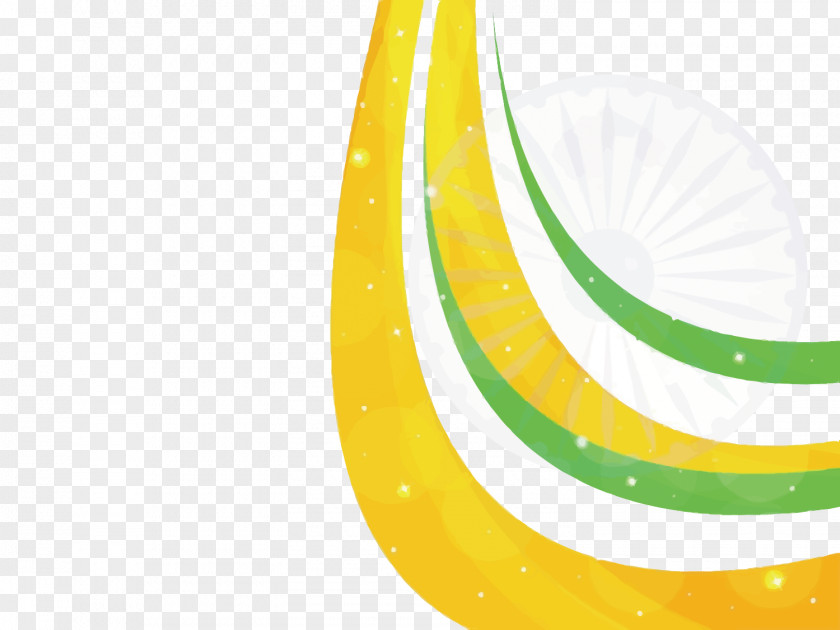 Vector Curve India Independence Day Yellow Wallpaper PNG