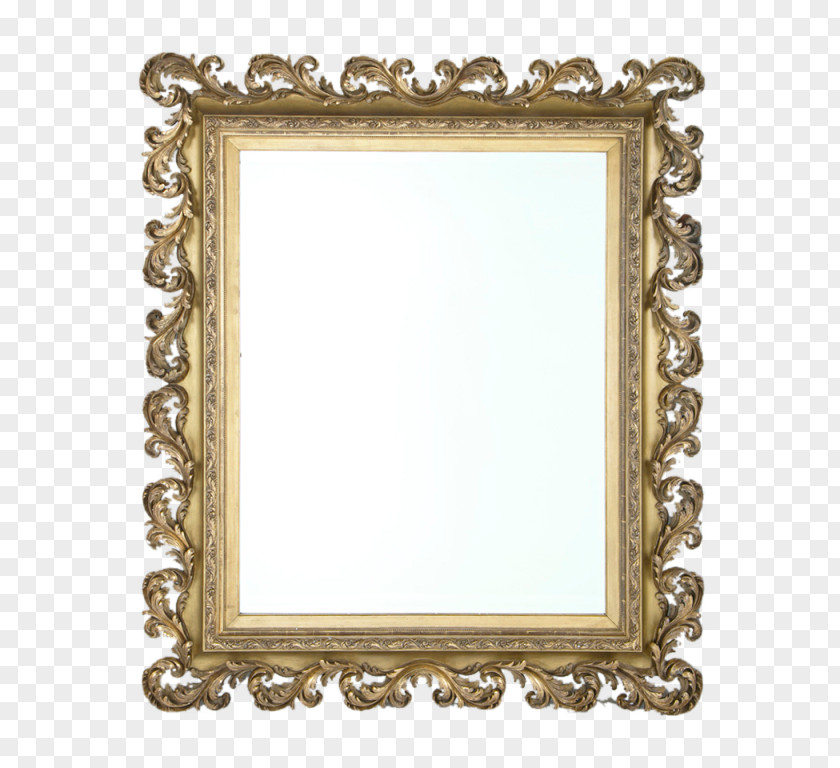 Baroque Architecture Mirror Picture Frames Light Rectangle PNG