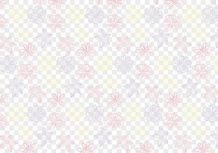 Beautiful Floral Plants Textile Petal Pattern PNG