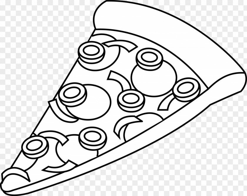 Pizza Burrito Black And White Clip Art PNG