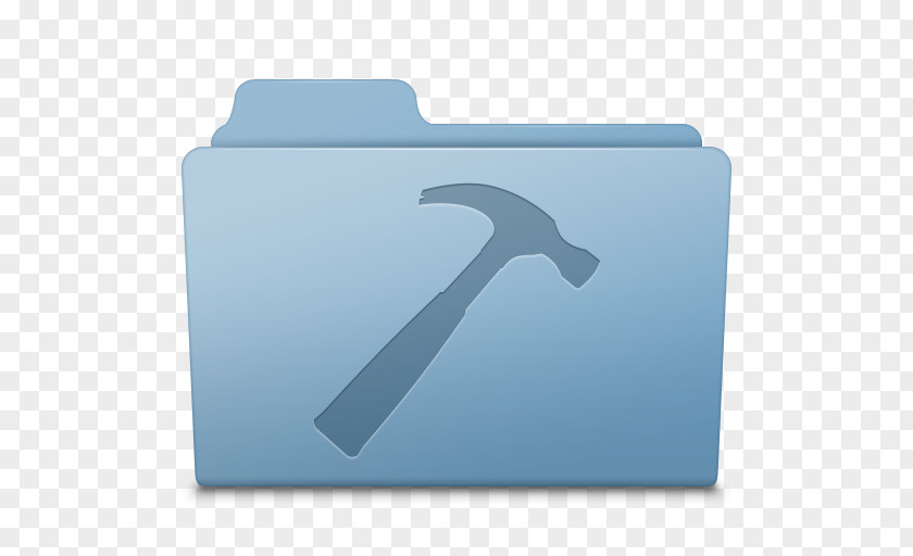 Developer Folder Blue Rectangle Font PNG