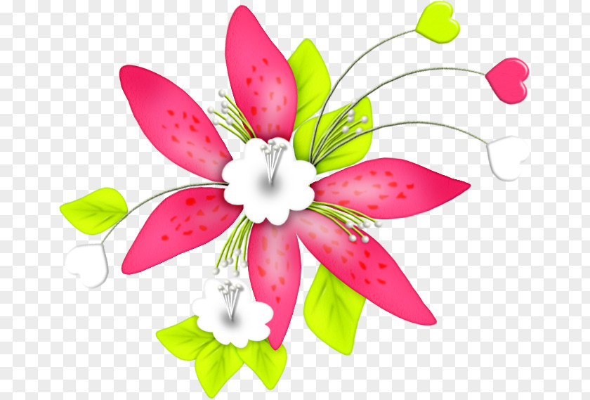 Pink Flower Border Paper Clip Art PNG