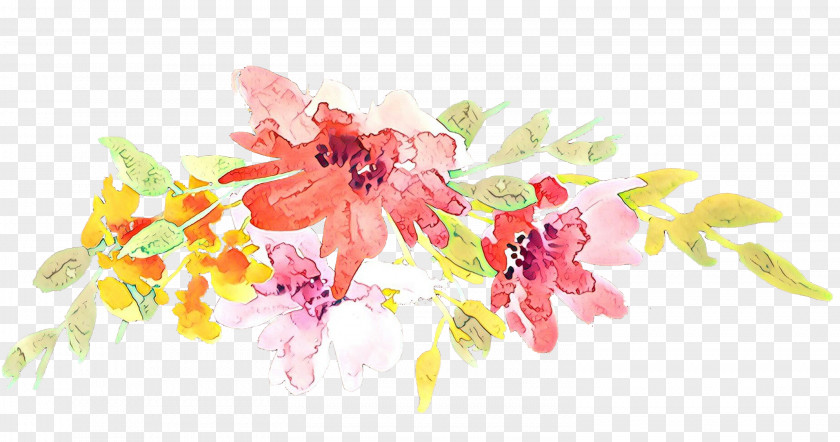 Wildflower Petal Pink Watercolor Paint Flower Cut Flowers Plant PNG