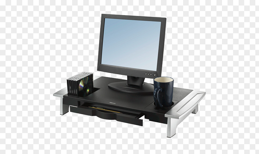 Wooden Desk Laptop Computer Monitors Office Depot Fellowes Brands Viewing Angle PNG