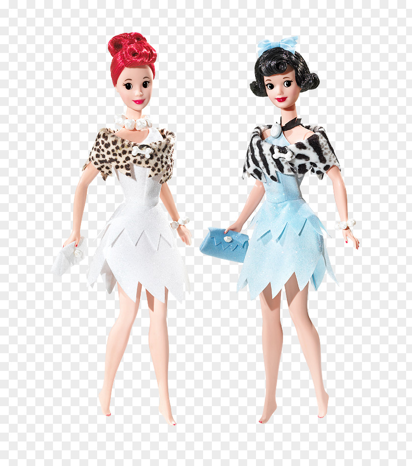 Barbie Betty Rubble Wilma Flintstone The Flintstones Doll Giftset 2008 PNG