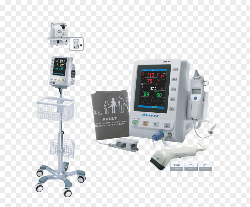 Blood Pressure Monitoring Vital Signs Computer Monitors Patient Medical Equipment PNG