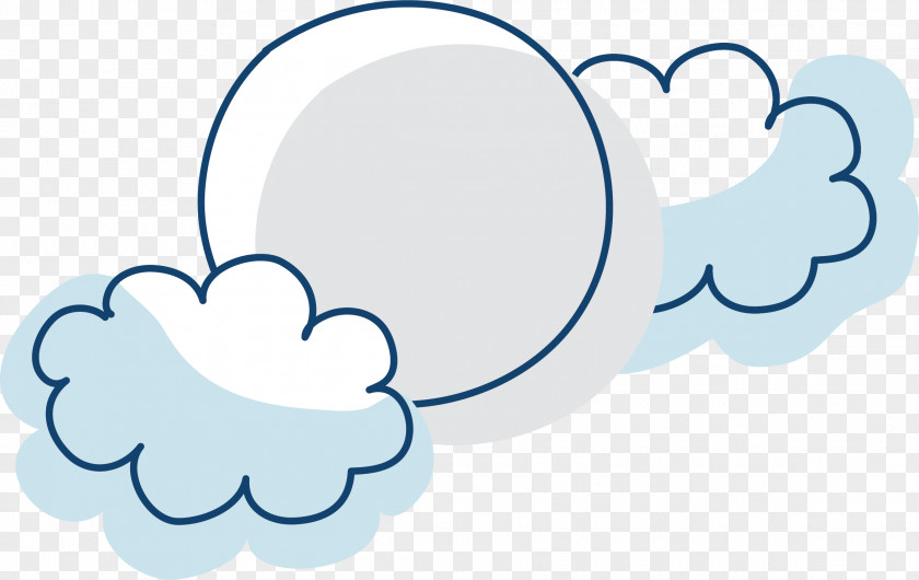 Cloudy Vector Element PNG