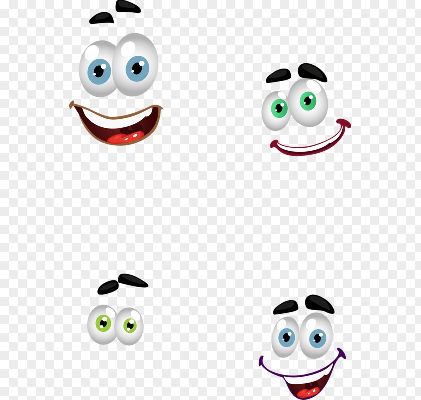 Hand-painted Three-dimensional Expression Of The Face Eyebrow Euclidean Vector Smile PNG