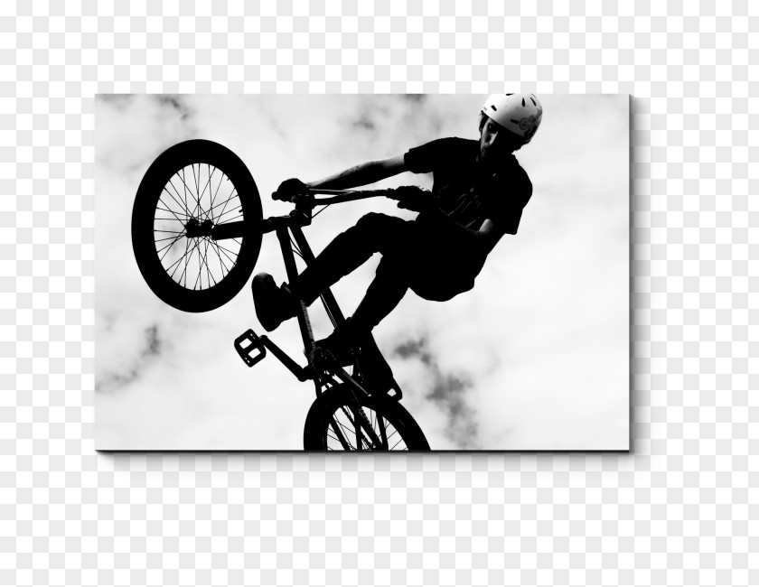 Silhouette BMX Bike Black And White Freestyle Bicycle PNG