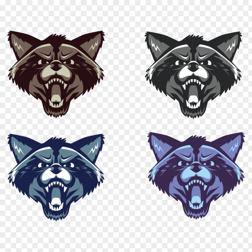 Vector Wolf Head Raccoon Royalty-free Clip Art PNG