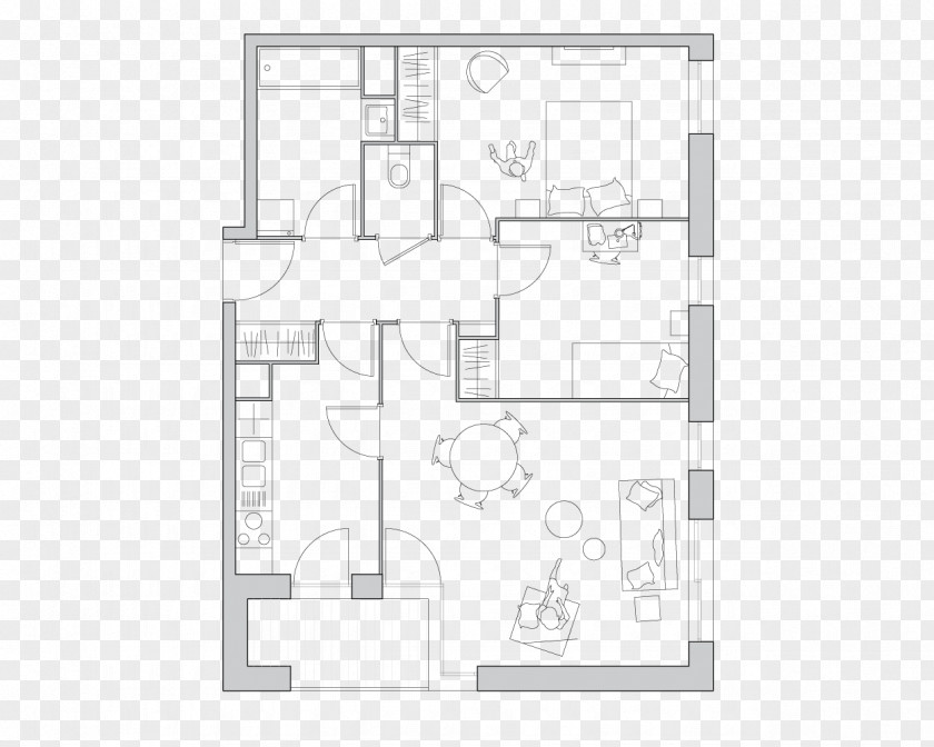 House Floor Plan Architecture PNG