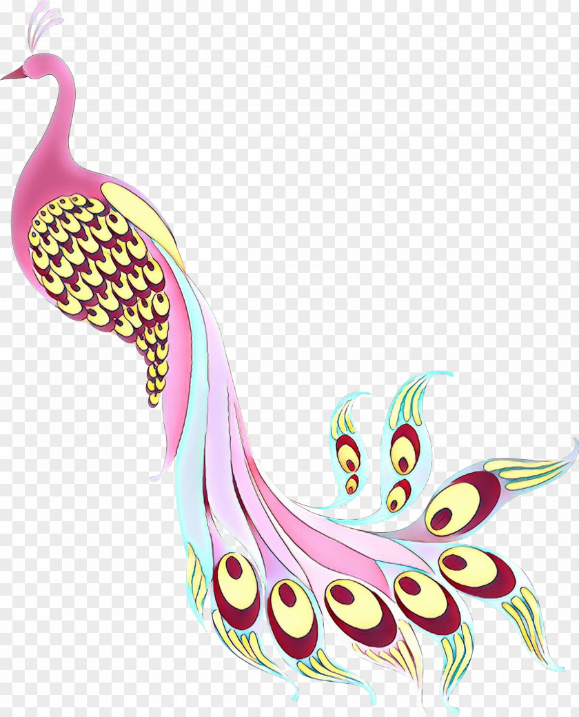 Ornament Wing Pink Background PNG