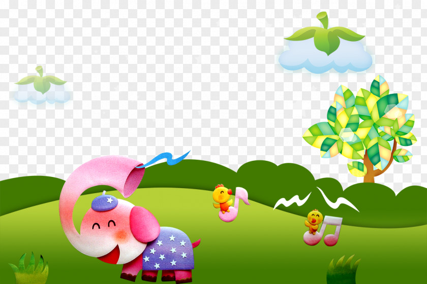 Baby Elephant Grass Three Hundred Tang Poems Child Poetry Book Nursery Rhyme PNG