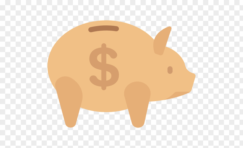Design Piggy Bank Flat Domestic Pig PNG