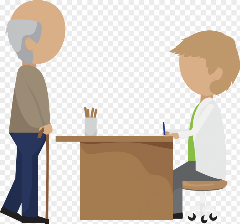 Doctor Check Old Age Dementia Download PNG