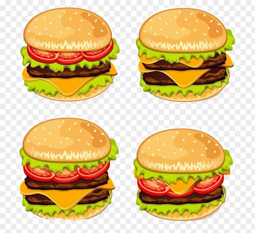 Four Crab Fort Hamburger Cheeseburger Hot Dog Veggie Burger Fast Food PNG