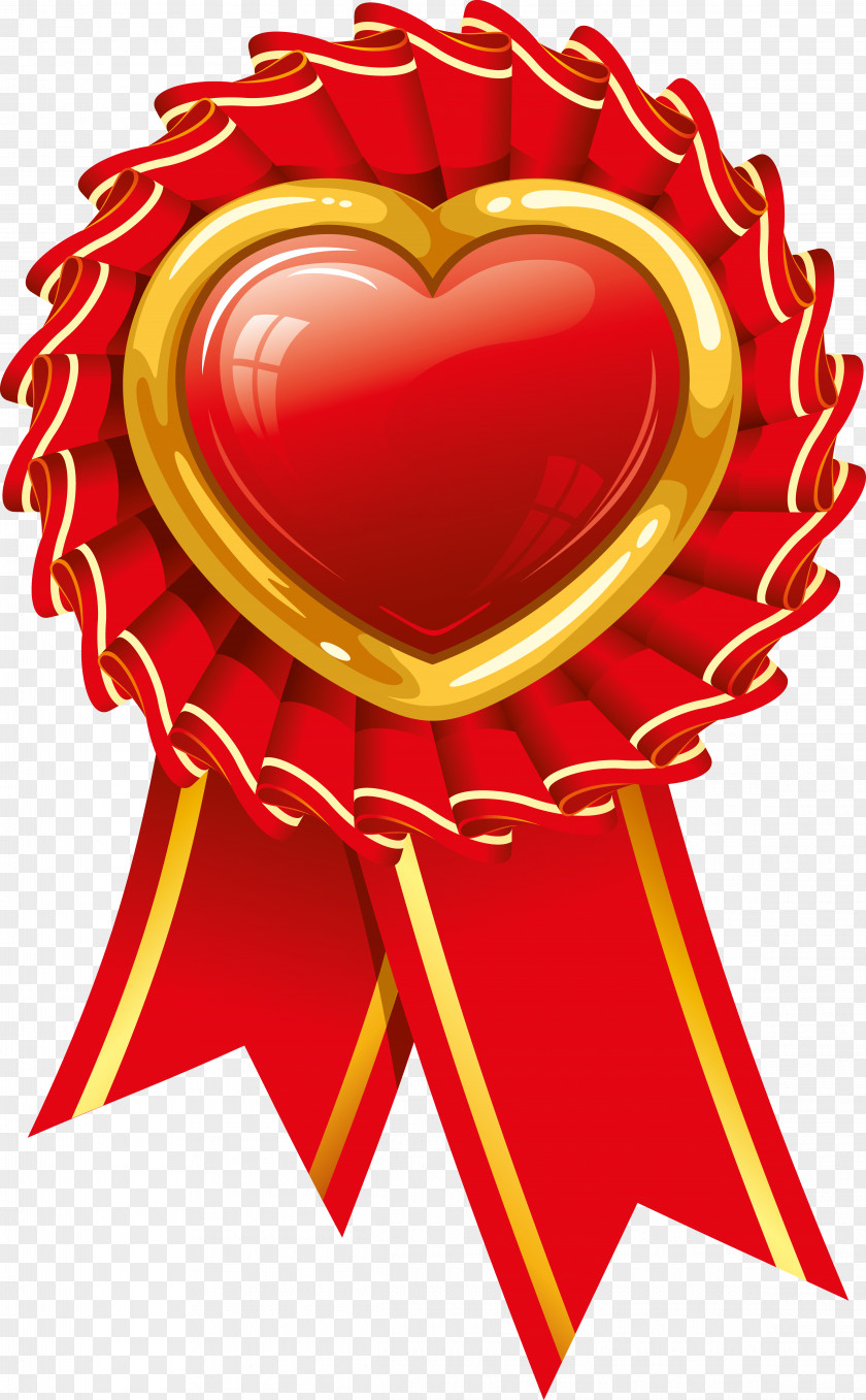 Heart-shaped Decorative Elements Medal Euclidean Vector Heart Illustration PNG