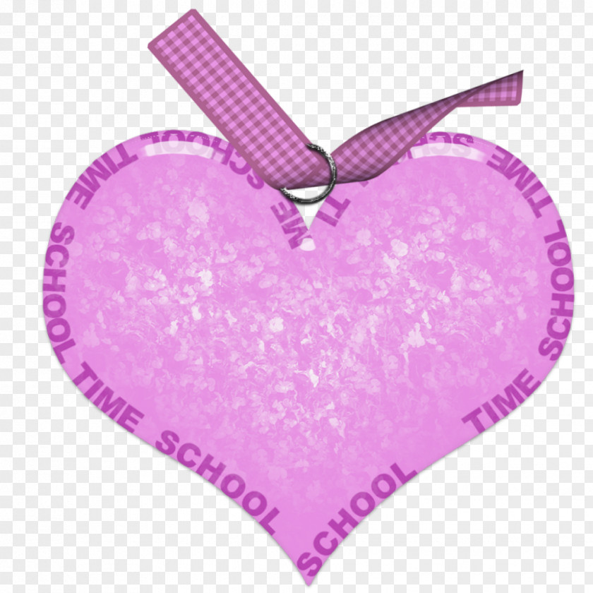 Pink M Heart PNG