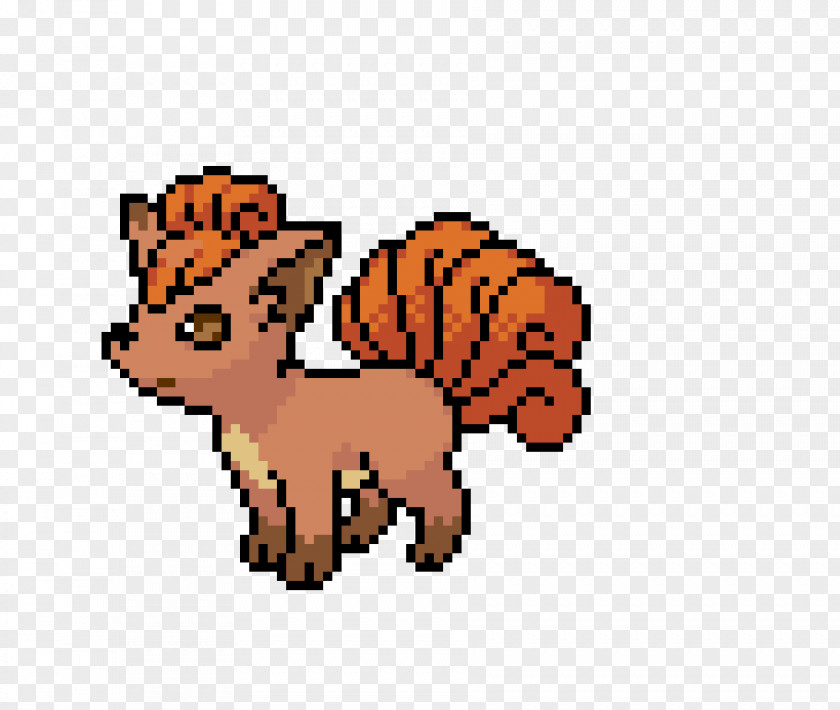 Vulpix Pixel Art Ninetales Image PNG