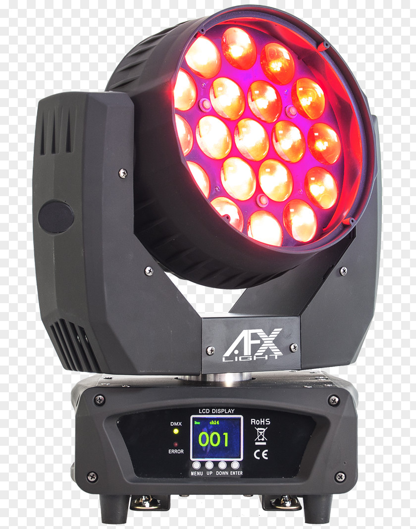 Washes Head Intelligent Lighting AFX Wash 230 RGBW Med Zoom Lamp PNG