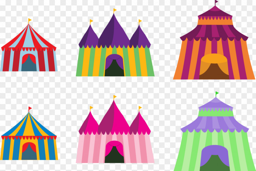 Circus Tent Vector Traveling Carnival Graphic Design PNG