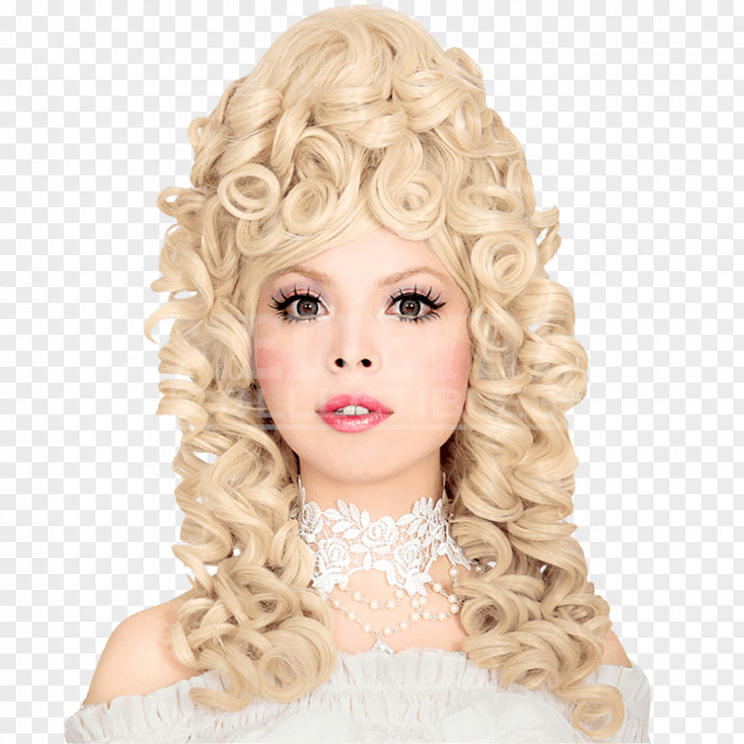 Hair Blond Wig Ringlet Long Coloring PNG