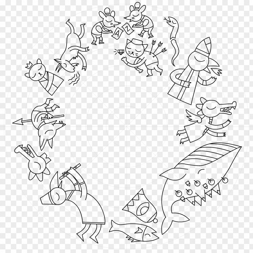 Night In The Woods Art /m/02csf Line Drawing Illustration Cartoon PNG
