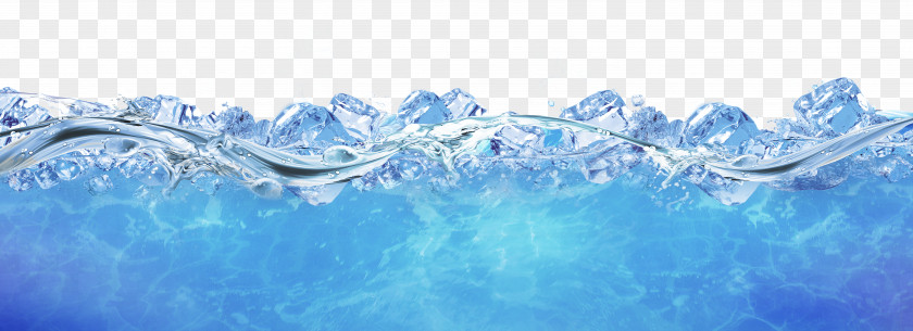 Blue Ice Floats On The Water Frame Texture PNG