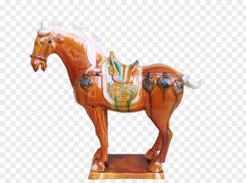 Brown Horse Mustang Stallion Figurine PNG