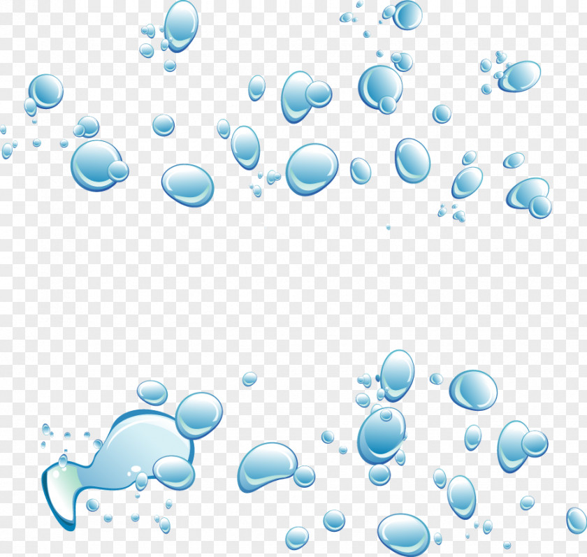 Cartoon Fine Water Droplets Drop Bubble Euclidean Vector PNG