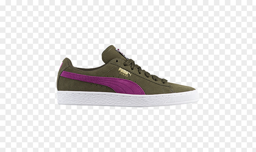 Green Puma Shoes For Women Skate Shoe Suede Sports PNG