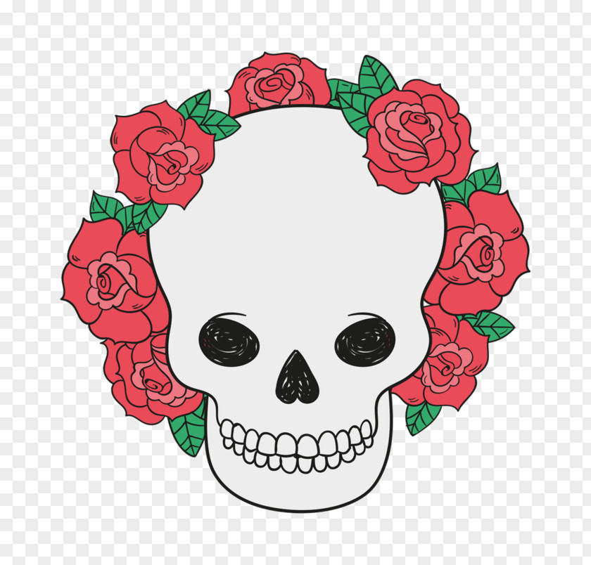 Rose Garland Skull Vector Graphics Euclidean Download Illustration PNG