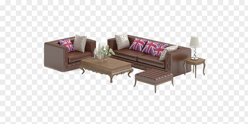 Sofa Combination Coffee Table Couch PNG