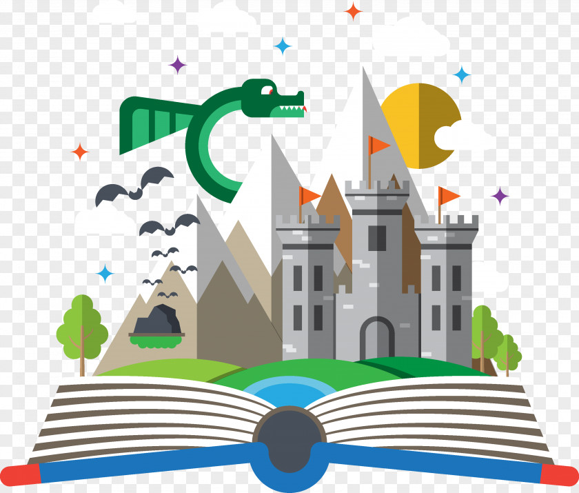 Urban Castle Magic Book Material New York City Worthing Brooklyn Public Library Child PNG