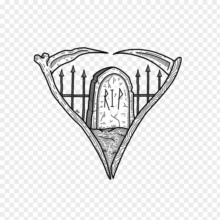 Cemetery Drawing Coffin Image Sketch PNG