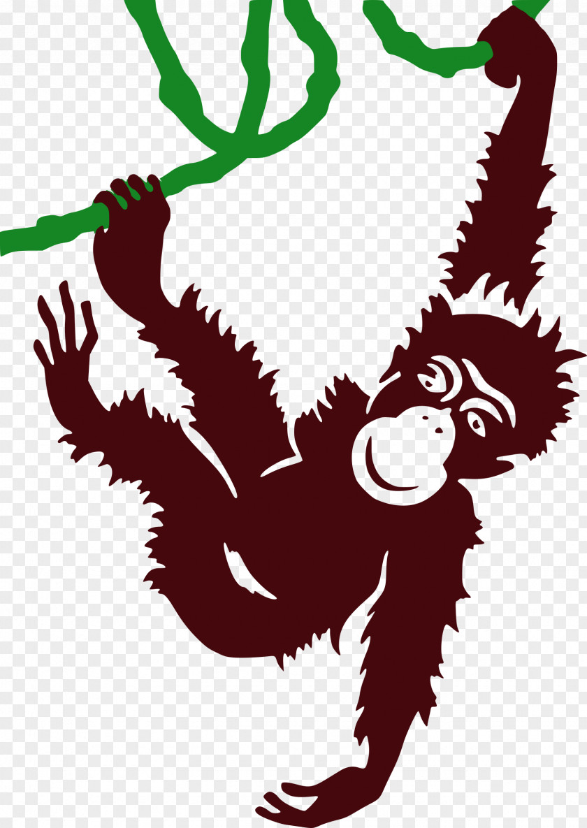 Cartoon Orangutan Brookfield Zoo Works Progress Administration Poster San Diego PNG