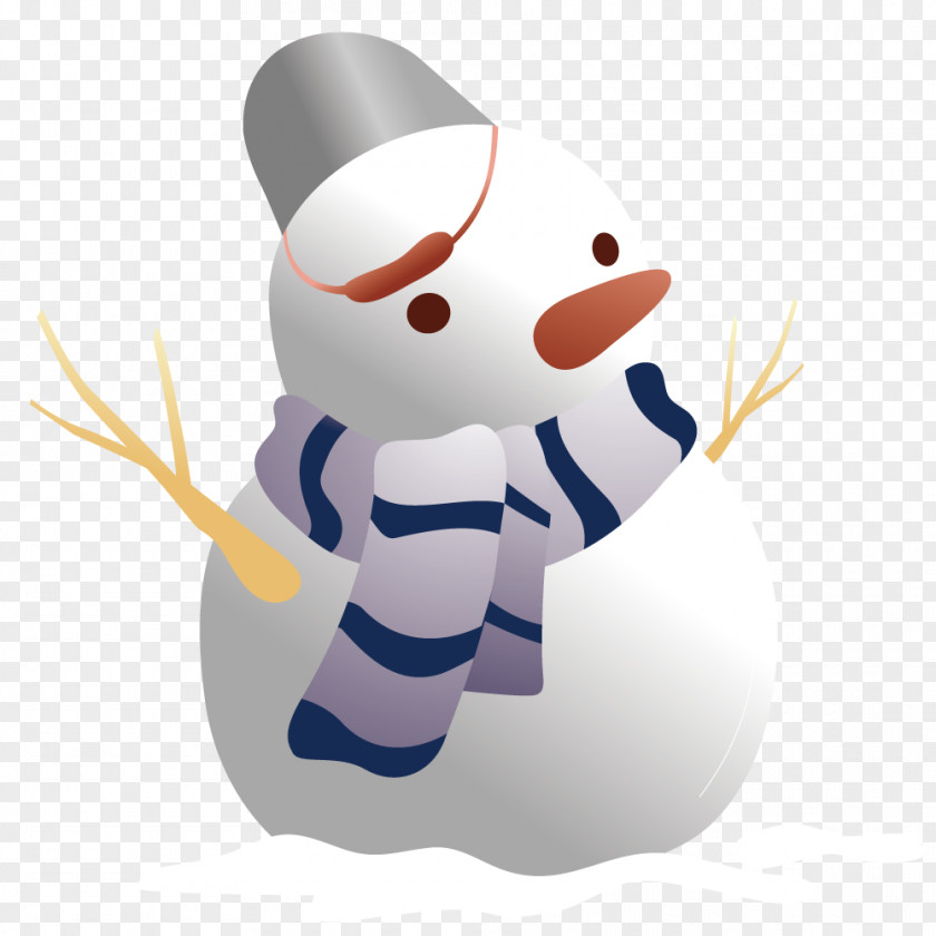 Cartoon Snowman Drawing Vecteur PNG